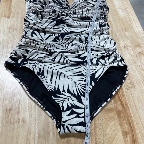 Bleu Rod Beattie NWT Urban Oasis Shirred Bandeau One Piece Swimsuit Size 14 - Picture 11 of 11